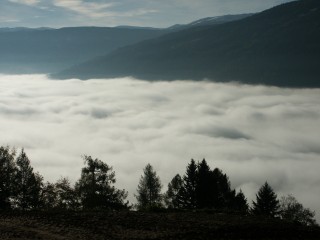 Blick von 1400 m "Über den Wolken"