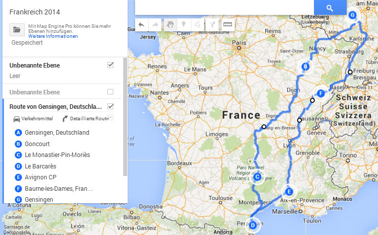 WoMo Tour  Frankreich 2014